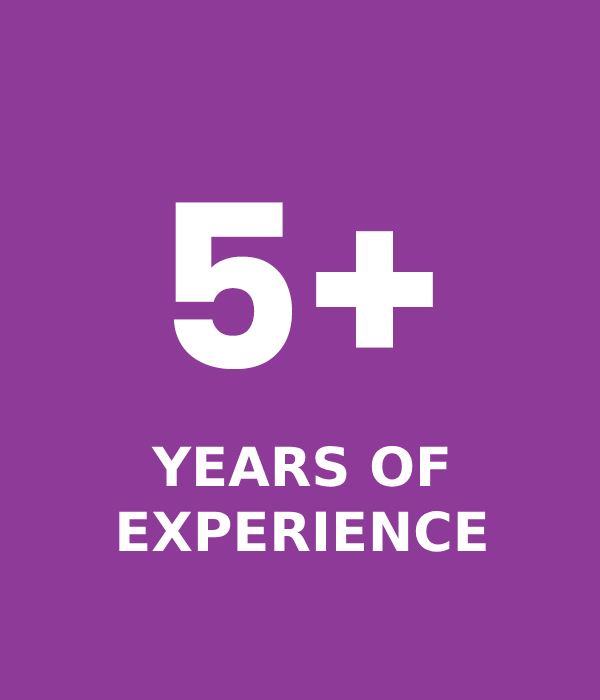 5+ Years Experience